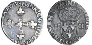 Henri III - Quart d'écu - 1583 9 (Rennes)