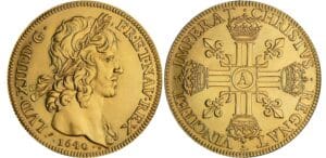 Louis XIII - Dix louis d’or au buste nu - 1640 A (Paris) refrappe