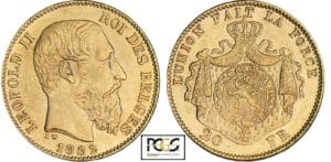 Belgique - Léopold II - 20 francs 1882