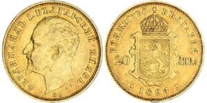 Bulgarie - Ferdinand - 20 leva 1894