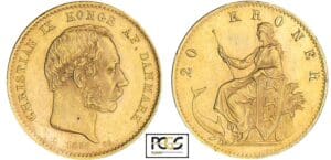 Danemark - Christian IX (1863-1906)- 20 kroner 1876 CS