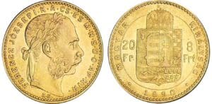 Hongrie - Franz Josef (1848-1916) - 20 francs 1890