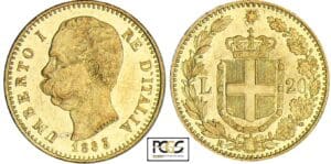 Italie - Umberto I - 20 lire 1883 R (Rome)
