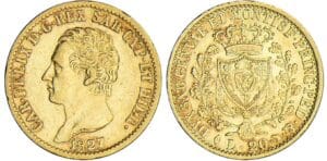 Italie - Sardaigne - Carlo Felice - 20 lire 1827 T (Turin)