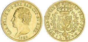 Italie - Sardaigne - Carlo Felice - 20 lire 1828 T (Turin)