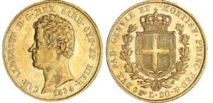 Italie - Sardaigne - Carlo Alberto - 20 lire 1834 (Turin)
