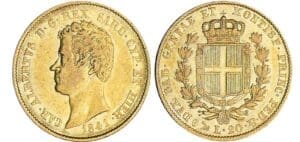 Italie - Carlo Alberto (1831-1849) - 20 lire 1841 (Gênes)