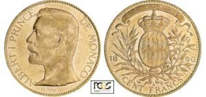 Monaco - Albert I - 100 francs 1896 A (Paris)