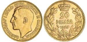 Yougoslavie - Alexander Ier - 20 dinars 1925