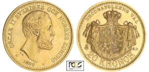 Suède - Oskar II - 20 kronor 1899