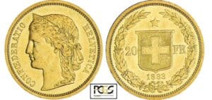 Suisse - 20 francs 1883