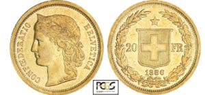 Suisse - 20 francs 1886