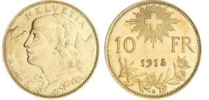 Suisse - 10 francs 1915