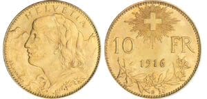 Suisse - 10 francs 1916