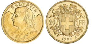 Suisse - 20 francs 1900