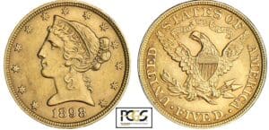 Etats-Unis - 5 dollars Liberty head 1898 (Philadelphie)