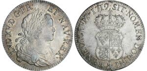 Louis XV - Ecu de France-Navarre - 1719 & (Aix)