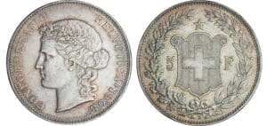 Suisse - 5 francs 1908