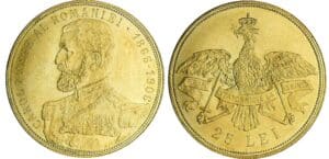 Roumanie - Carol I - 25 lei 1906