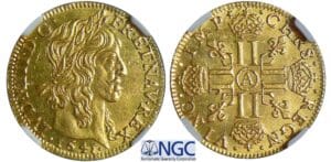 Louis XIII - Louis d’or à la mèche longue  - 1641 A (Paris)