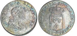 Louis XV - 1/3 écu de France - 1721 W (Lille) flan réf