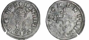 Henri III - Liard au H couronné - 1582 A (Paris)