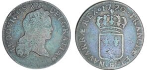 Louis XV - ½ sol au buste enfantin - 1720 BB (Strasbourg)