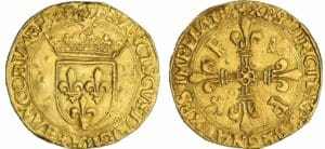 François 1er - Ecu d'or au soleil - 5ème type - Lyon