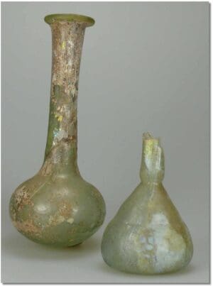 Romain - Lot de 2 fioles en verre - Ier-IIIème siècle ap. J.-C.