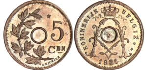 Belgique - Albert I - 5 centimes 1931 - Essai légende flamande