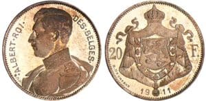 Belgique - Albert I - 10 francs 1911 - Essai légende française