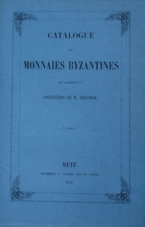 Catalogue des monnaies Byzantines