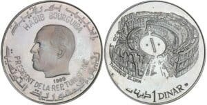 Tunisie - Habib Bourguiba - Dinar 1969