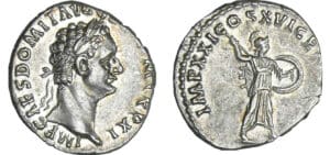 Domitien - Denier (92, Rome) - Pallas combattant