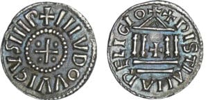 Louis 1er le Pieux (814-840) - Denier au temple Louis 1er le Pieux (814-840) - Denier au temple