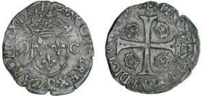 Charles X (1589-1590) - Douzain aux 2 C - 1er type - 1594 P (Dijon)