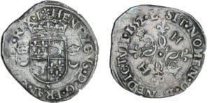 Henri II (1547-1559) - Douzain du Dauphiné aux croissants - 1552 Z (Grenoble)