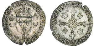 Henri II (1547-1559) - Douzain aux croissants - 1553 D (Lyon)