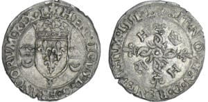 Henri II (1547-1559) - Douzain aux croissants - 1551 3 (Grenoble)