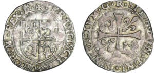 François 1er (1515-1547) - Blanc à la couronne du Dauphiné - 3ème type - Romans