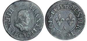 Henri III (1574-1589) - Denier tournois - 1579 A (Paris)