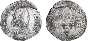 Henri III (1574-1589) - Teston - 1er type sans le titre de Pologne - 15-- K (Bordeaux)