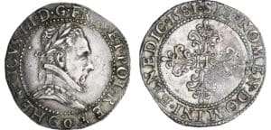 Henri III (1574-1589) - Demi-franc au col plat - 1581 G (Poitiers)