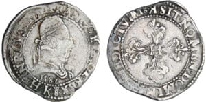Henri III (1574-1589) - Franc au col plat - 1581 K (Bordeaux)