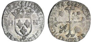 Henri IV (1589-1610) - Douzain - 2ème type - 1595 D (Lyon)