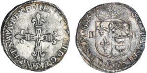 Henri IV (1589-1610) - Quart d'écu de Béarn - 1596 (Morlaàs)