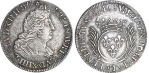 Louis XIV (1643-1715) - ½ écu aux palmes - 1694 I (Limoges) flan réf