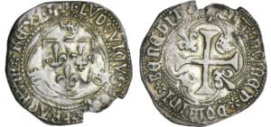 Louis XI (1461-1483) - Blanc à la couronne - Saint-Pourçain