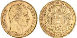 Vénézuela - 20 bolivares 1912 (Paris)