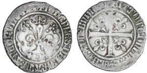 Jean II le Bon (1350-1364) - Gros à la fleur de lis - patte d'oie - 1ère émission 22 janvier 1358